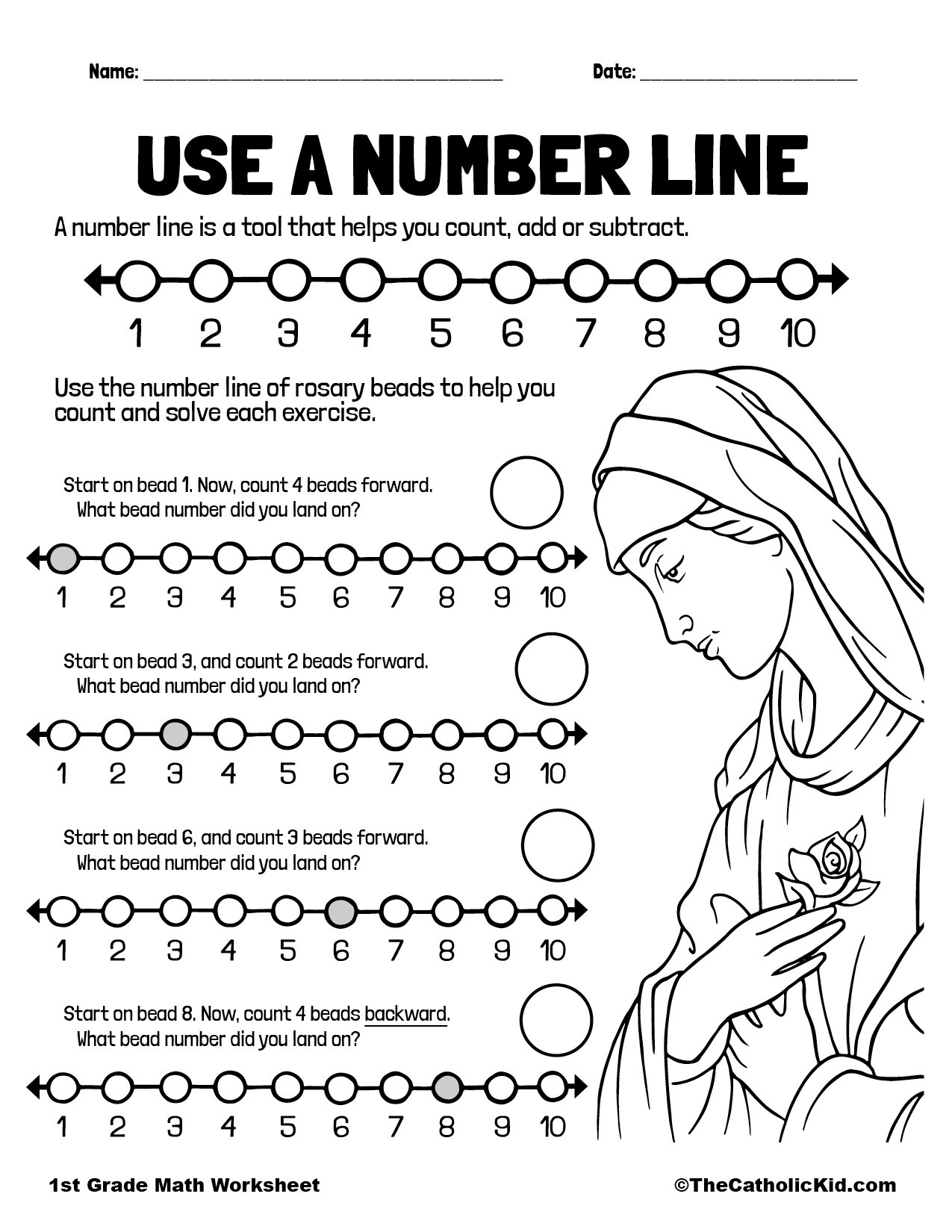 religious math worksheet
