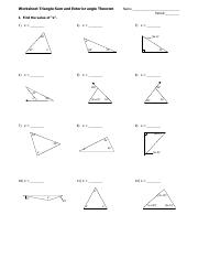 Exterior-Angle-Accelerated.pdf - Worksheet Triangle Sum and ...
