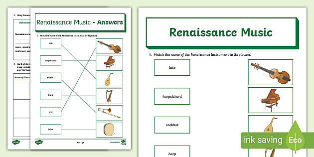 ? KS2 Renaissance Music Activity (teacher made) - Twinkl