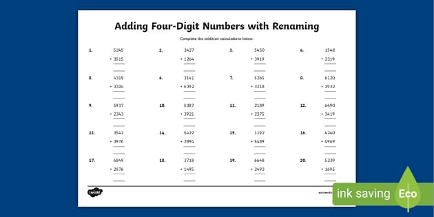 rename numbers worksheet