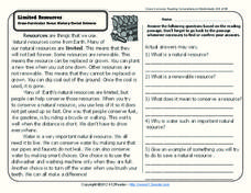 Renewable Resources Worksheets Reviewed by Teachers