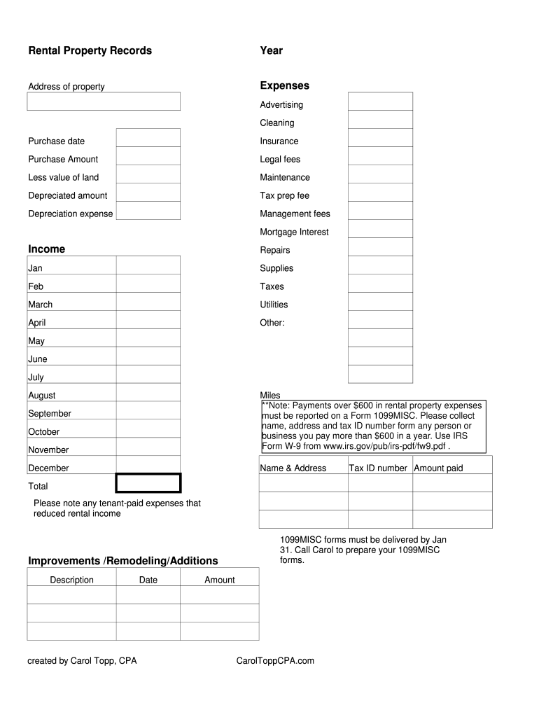 Rental income and expense worksheet pdf: Fill out &  sign online ...