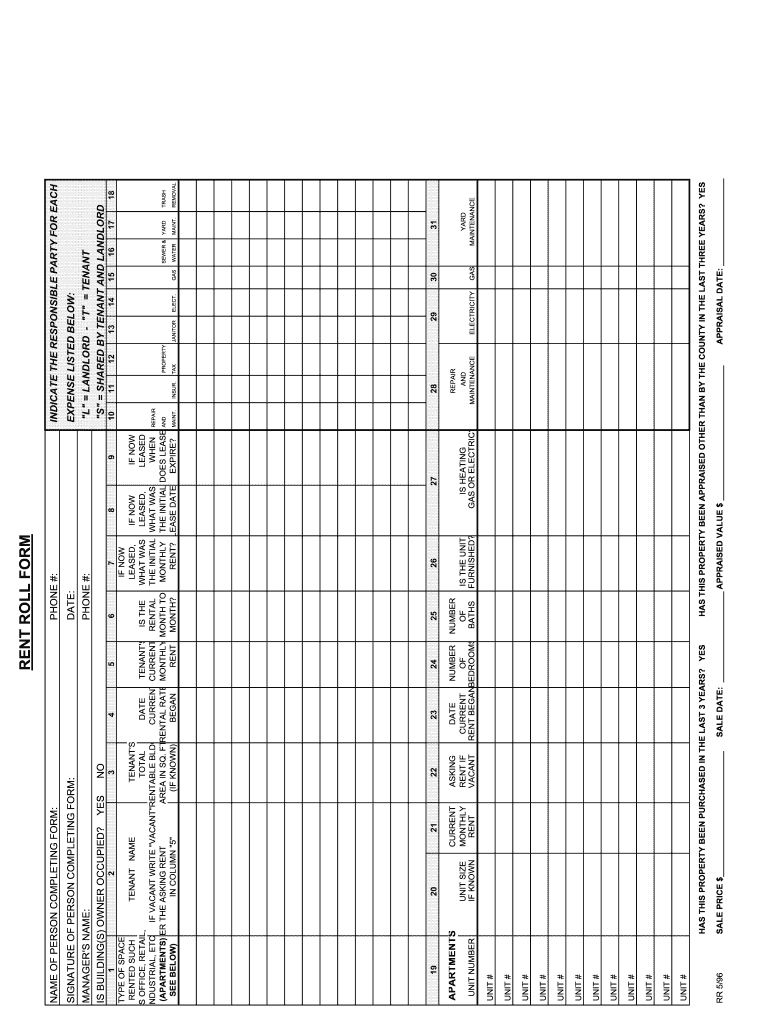 rental income worksheet