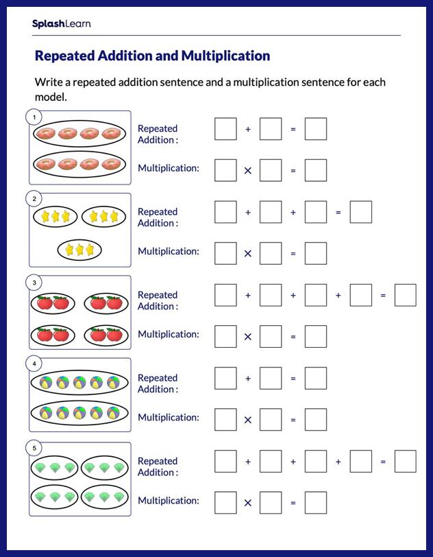 Multiplication by Repeated Addition Games for 3rd Grade Online
