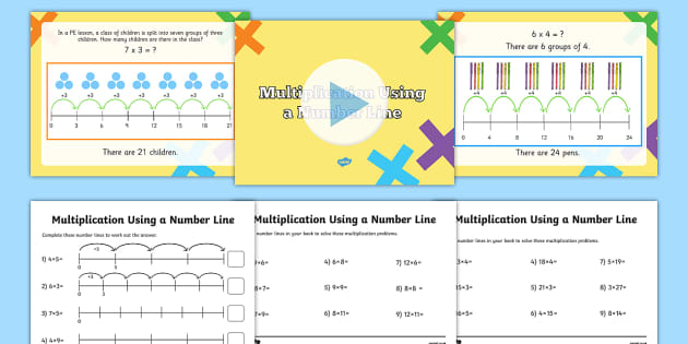 Number Line Multiplication Worksheet - Primary Resources - Worksheets ...