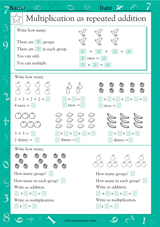 repeated addition worksheet 2nd grade