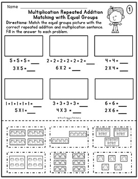 Multiplication as Repeated Addition Equal Groups Worksheets worksheets ...