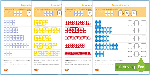 Repeated Addition Worksheets Activity | Math Resources
