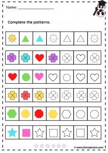 Pattern Worksheets - ColourByCode