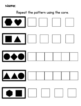 Repeating patterns worksheet | TPT - Worksheets Library