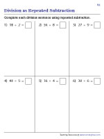 repeated subtraction worksheet 2nd grade