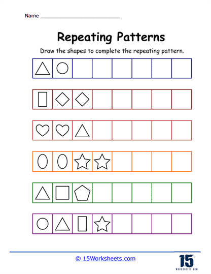 Repeating Patterns Worksheets - 15 Worksheets.com - Worksheets Library