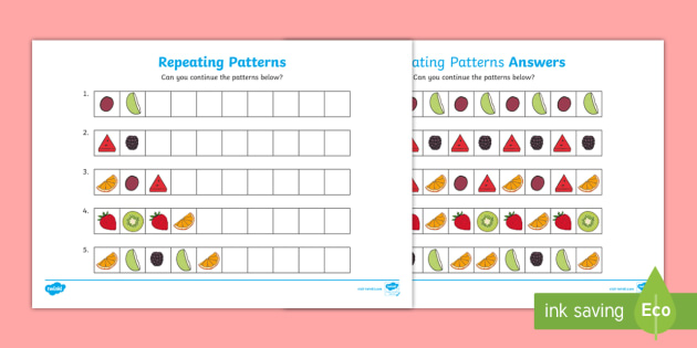repeating pattern worksheet ks1