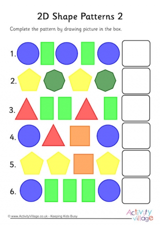 ? Circles and Triangles Pattern Repeating 2D Shape Activity ...