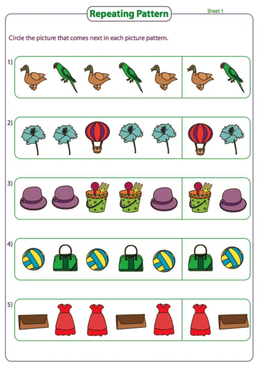 Grade 3 repeated pattern worksheet | Live Worksheets - Worksheets Library
