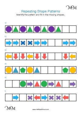 Repeating Pattern Worksheet / Worksheets (Shapes) - Twinkl - Worksheets ...