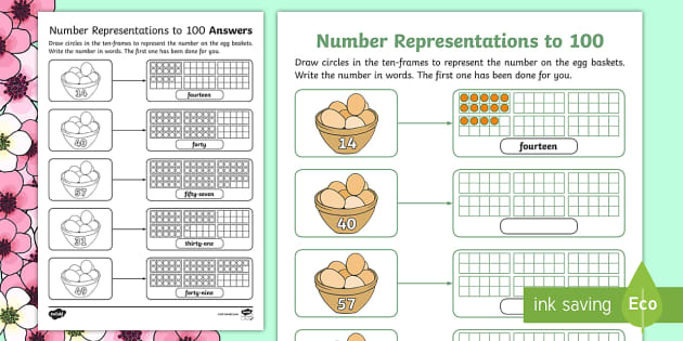 represent number worksheet