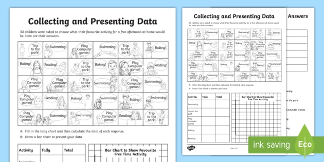 Data Collection Worksheet | Collect and Present Data | 7–11