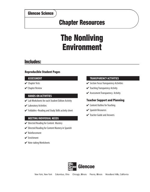 reproducible student worksheet answers