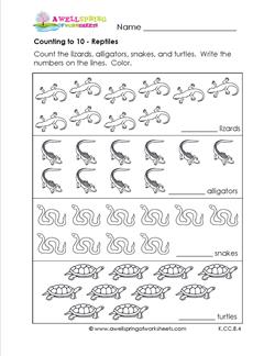 reptiles worksheet for kindergarten