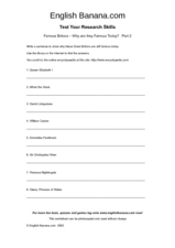 Research Skills Library Lesson Plans &  Worksheets