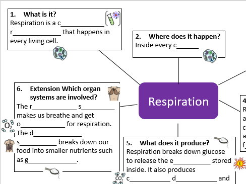 Respiration Worksheet Gap Fill Low Ability SEN GCSE Teaching Respiration Worksheet Gap Fill Low Ability SEN GCSE Teaching