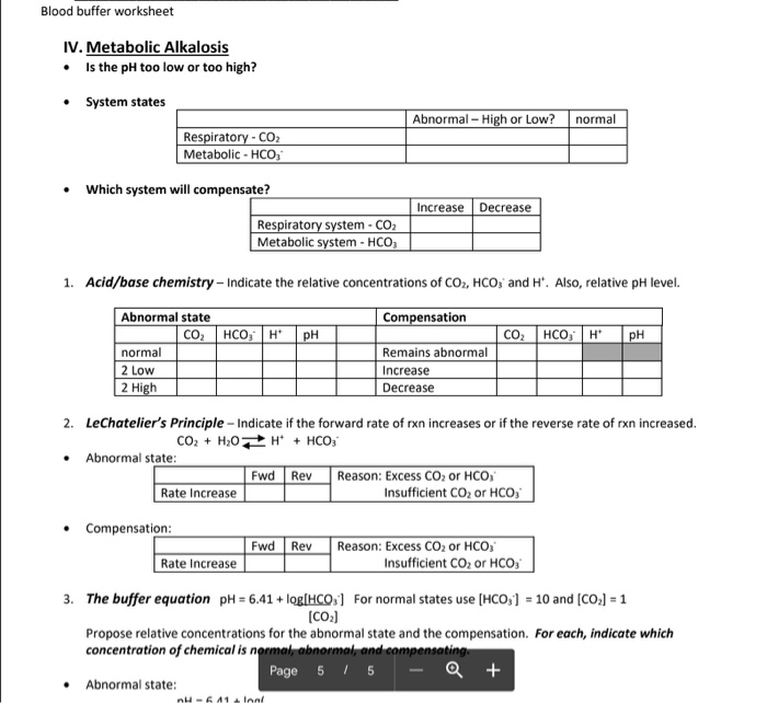 respiratory alkalosis worksheet