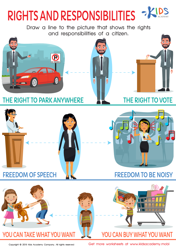 Rights and Responsibilities Worksheet for kids