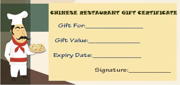 restaurants with printable gift certificates