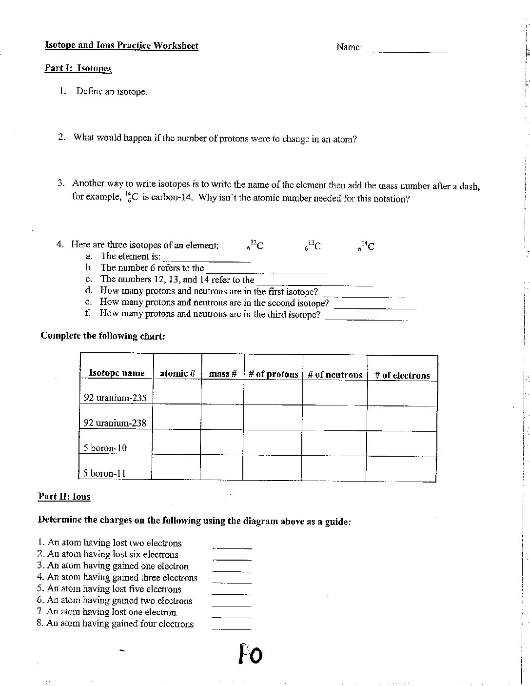 Unit-6-Isotope and Ions Practice Worksheet-cglass | St. Marys ...