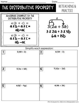 5th, 6th, 7th and 8th Grade Math Reteaching Worksheets | TPT