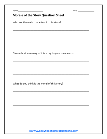 Story Retelling Worksheets