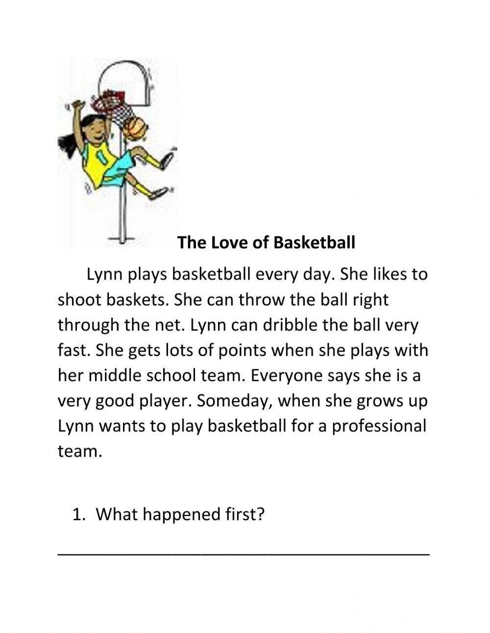 Retelling a story worksheet  