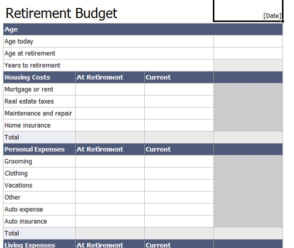 Retirement Budget Worksheet Retirement Budget Template Worksheets Retirement Budget Worksheet Retirement Budget Template Worksheets
