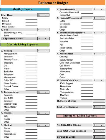Free retirement expenses worksheet Download Free retirement expenses Free retirement expenses worksheet Download Free retirement expenses