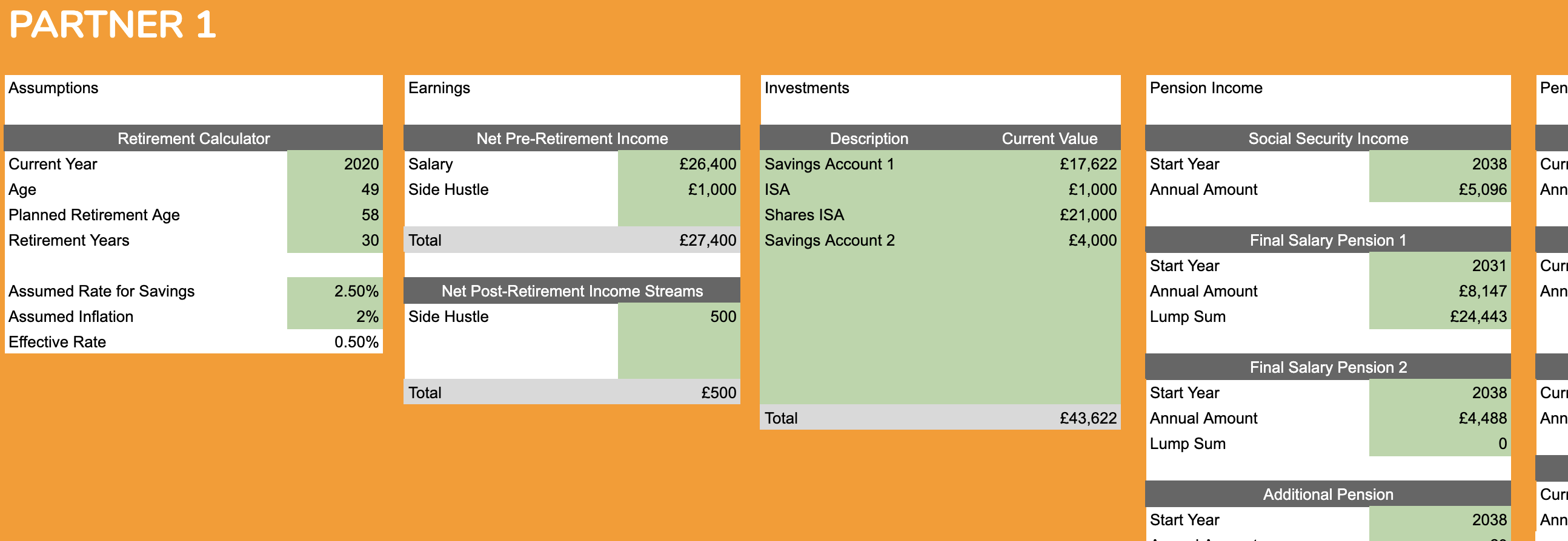 Retirement Planning Spreadsheet for Couples (and Individuals ...