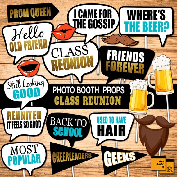 reunion printable photo booth props