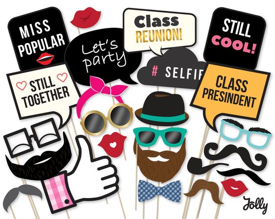 reunion printable photo booth props