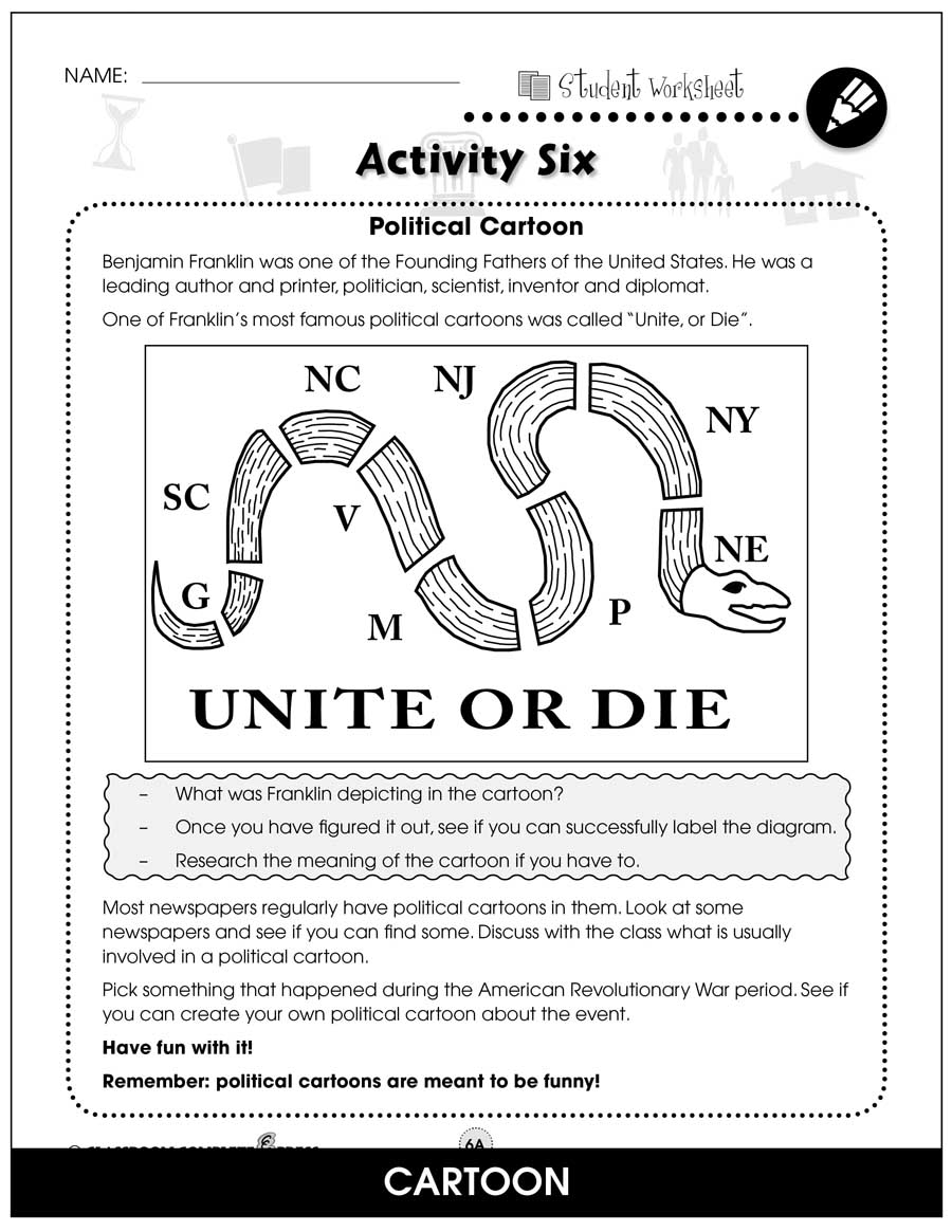 American Revolutionary War - BONUS WORKSHEETS - Grades 5 to 8 ...