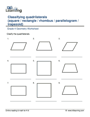 square / Rectangle / Rhombus / Parallelogram / - Fill and Sign ...
