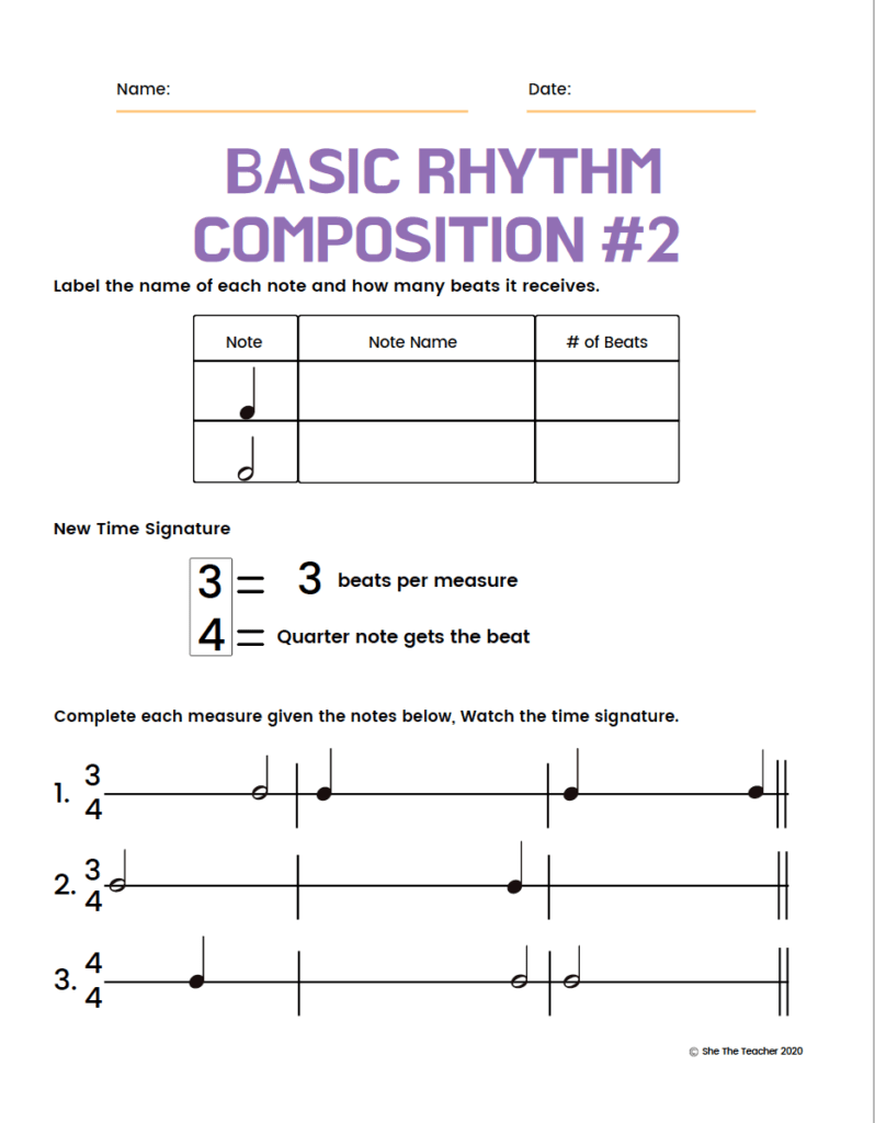 Music Theory Worksheets: 1 Great Method of Teaching Rhythm to ...