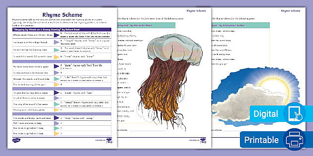 Rhyme scheme worksheet  