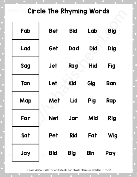 rhyming pairs worksheet