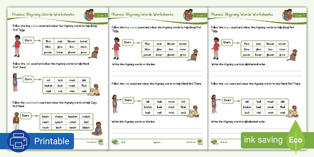 Rhyming Words Worksheets and Activities for Early Readers ...
