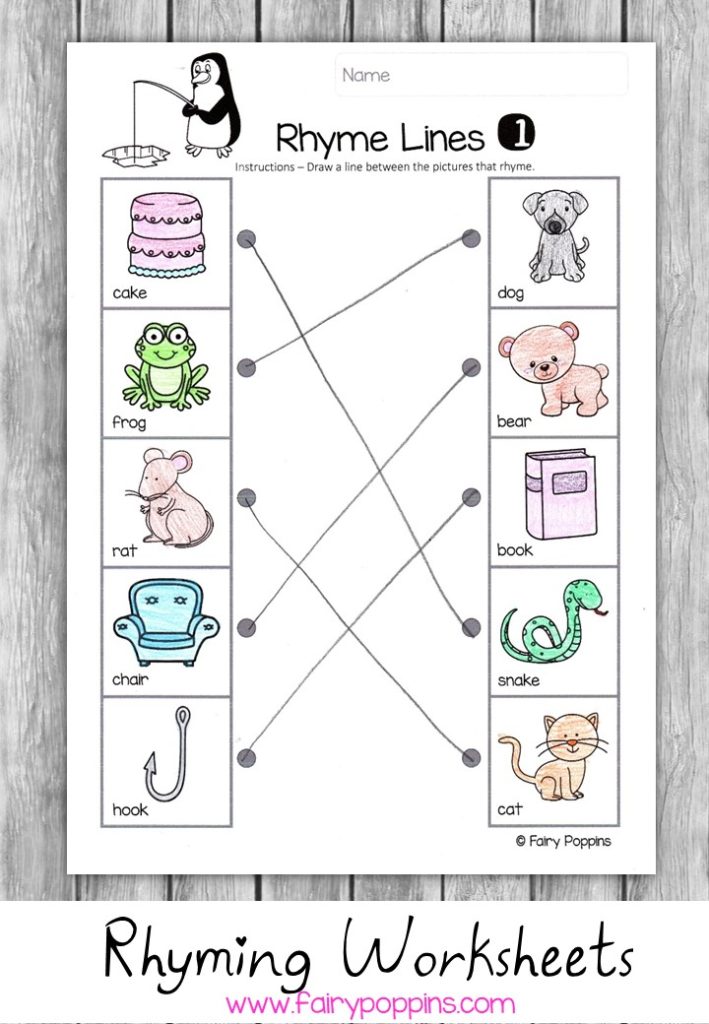 rhyming word pairs worksheet answers