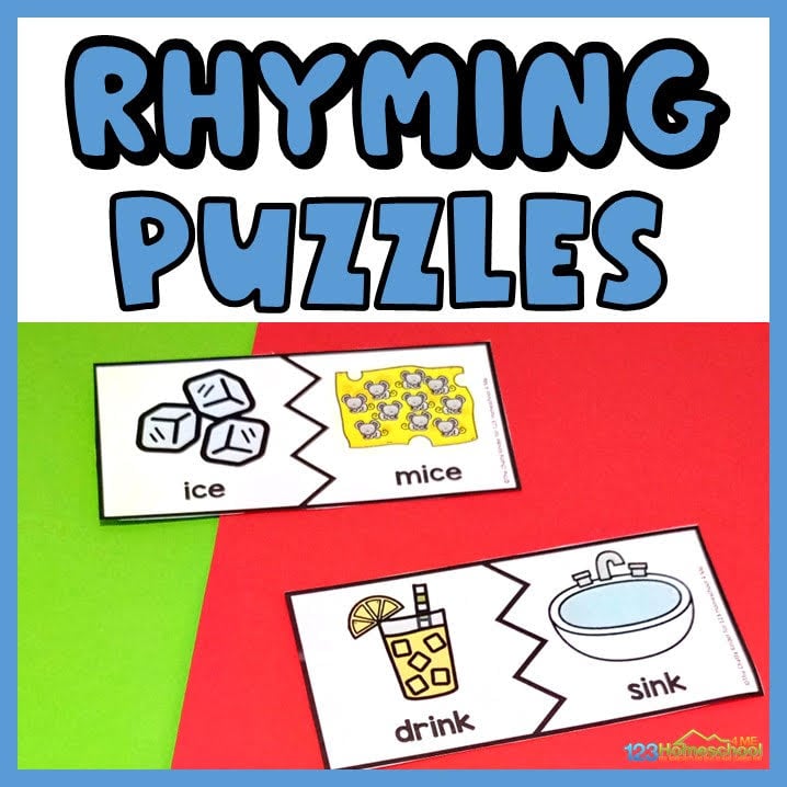 rhyming word pairs worksheet answers