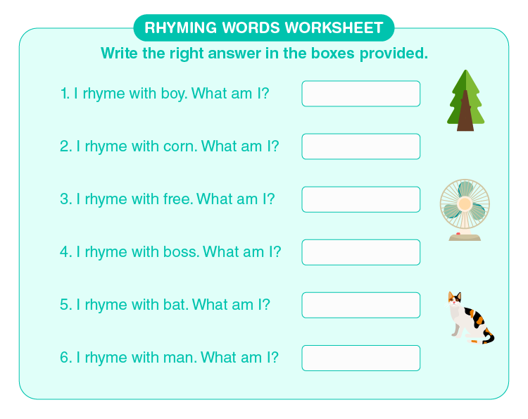 rhyming words worksheet pdf
