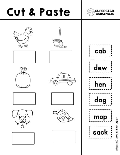 rhyming worksheet toddlers