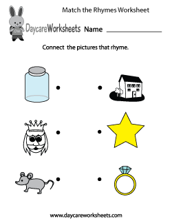 rhyming worksheet
