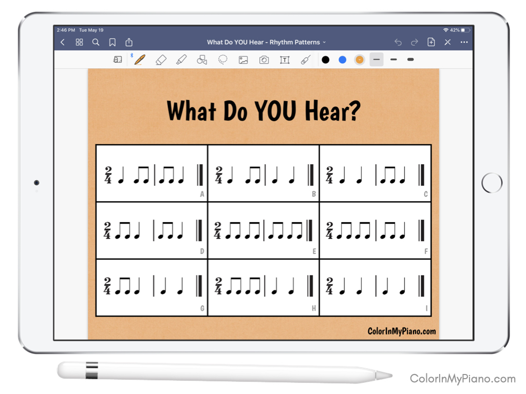 Just Added: Two New Digital Game/Worksheet sets - Color In My Piano